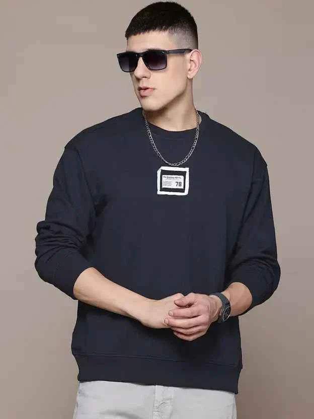 Men Full Sleeve Solid Sweatshirt
