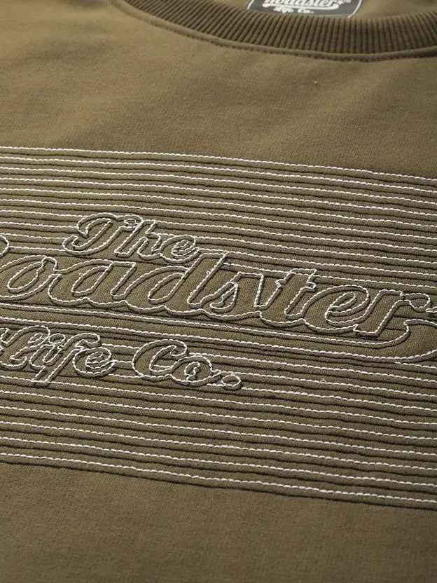 Men Full Sleeve Embroidered Sweatshirt