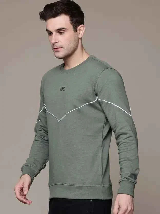 Men Full Sleeve Solid Sweatshirt