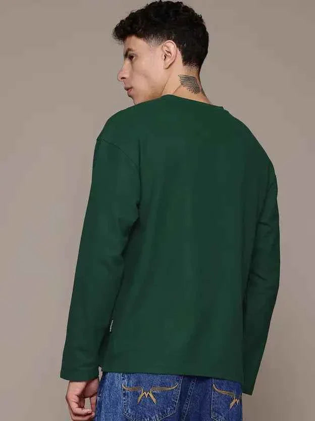 Men Full Sleeve Solid Sweatshirt