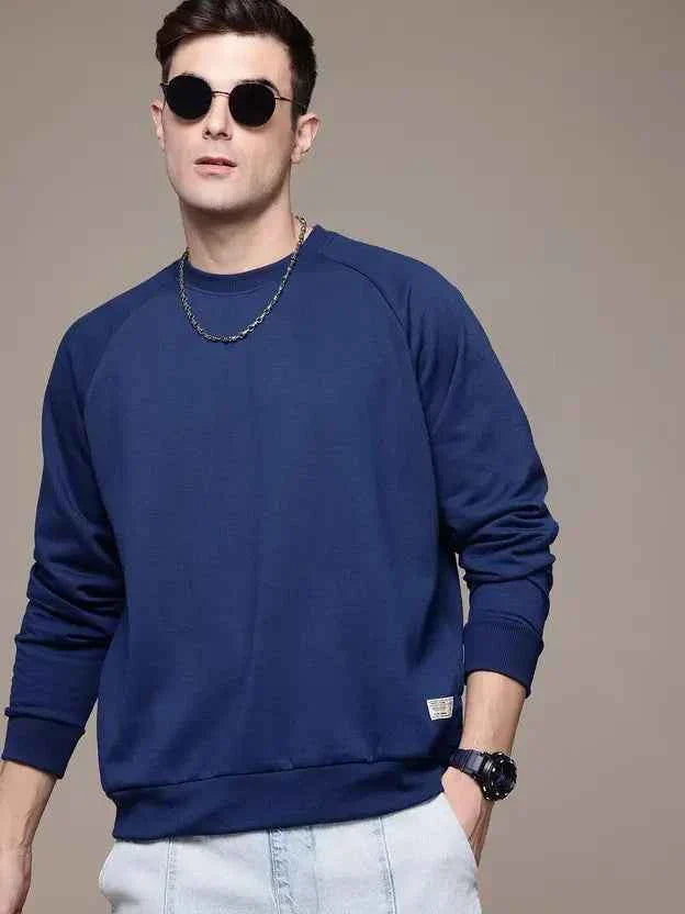 Men Full Sleeve Solid Sweatshirt