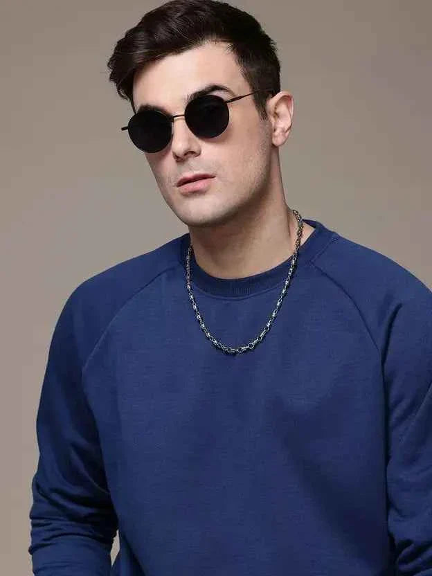 Men Full Sleeve Solid Sweatshirt