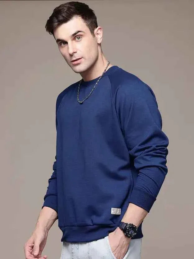 Men Full Sleeve Solid Sweatshirt