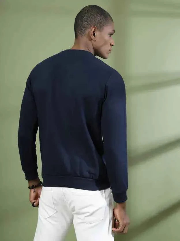 Men Full Sleeve Solid Sweatshirt