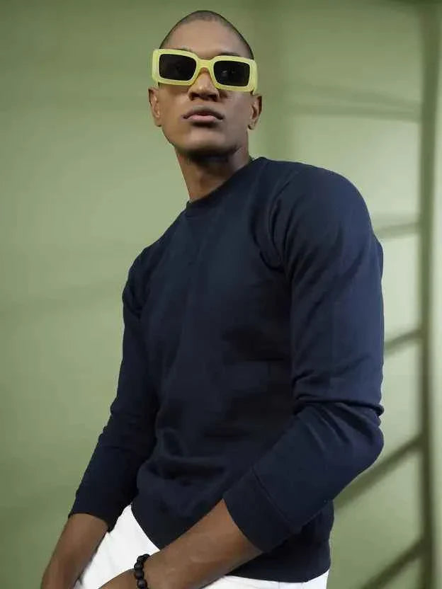 Men Full Sleeve Solid Sweatshirt
