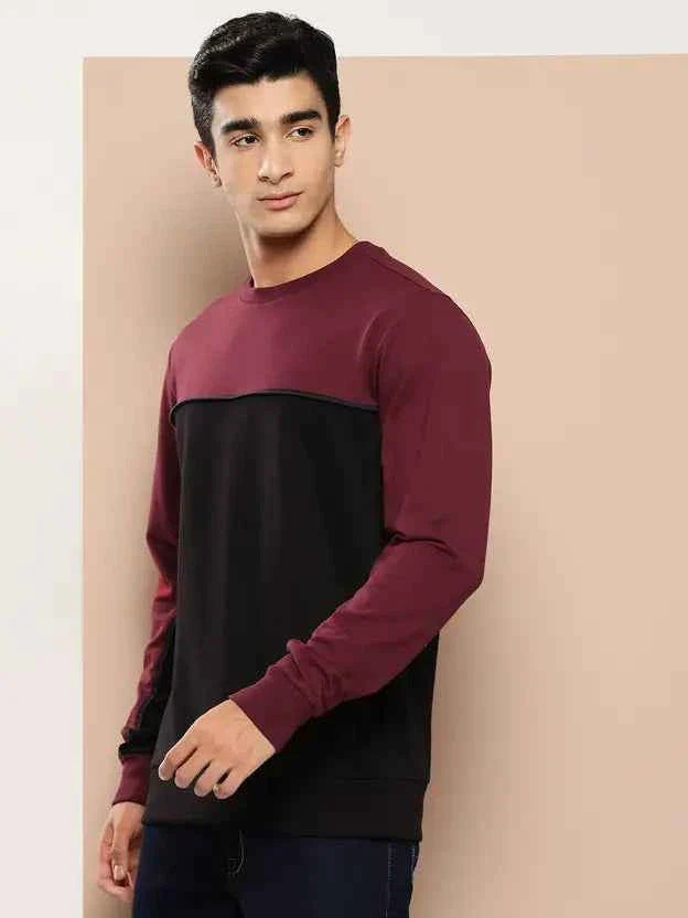 INVICTUS  Men Full Sleeve Color Block Sweatshirt