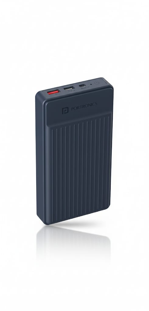 Portronics Power PRO 10000mAh Power Bank | 12W Fast Charging, Dual Input (Type-C & Micro USB), Single USB-A Output