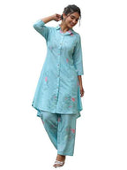Brand: Leriya Fashion Leriya Fashion Cotton Kurta Set for Women – Printed Anarkali Kurta with Pants | Elegant Ethnic Outfit Office Look