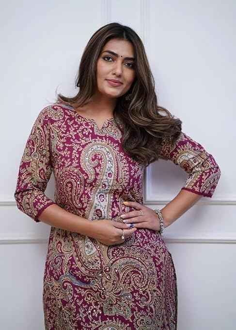 Brand: Nermosa Nermosa Women Viscose Printed Straight Kurta Pant Set