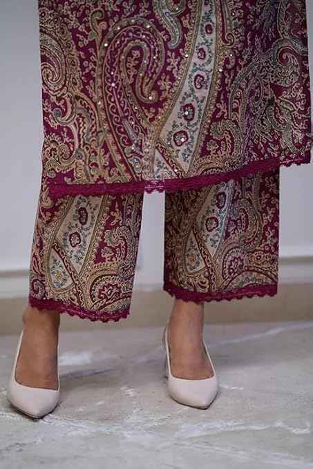 Brand: Nermosa Nermosa Women Viscose Printed Straight Kurta Pant Set