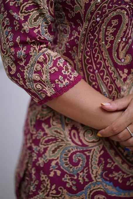 Brand: Nermosa Nermosa Women Viscose Printed Straight Kurta Pant Set