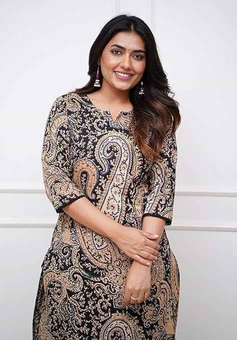 Brand: Nermosa Nermosa Women Viscose Printed Straight Kurta Pant Set