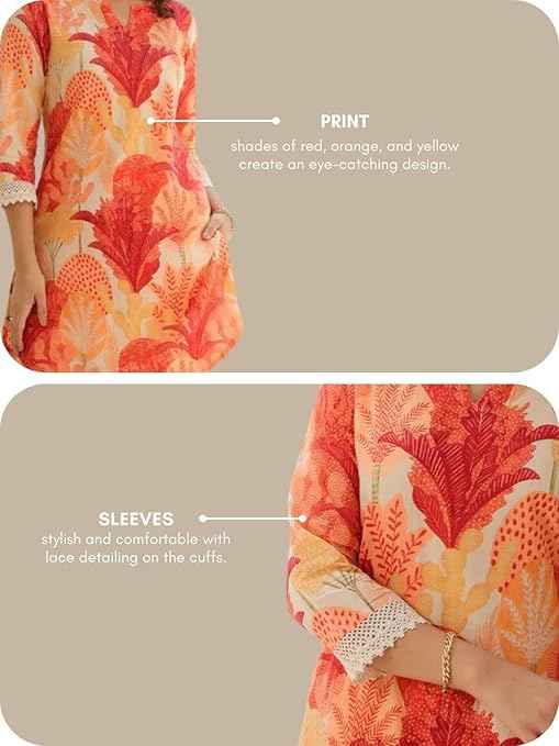 GRECIILOOKS Ethnic Co Ord Set | Casual Wear Pant Top Set | Fancy Co-Ord Set | Full Pair Set | Women Kurta Sets Kurtis | Women Kurta Pant Set | Coord Sets for Women