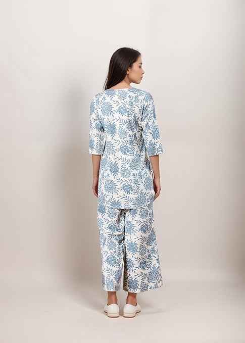SHIENZY Stylish Printed Cotton Blend Co Ord Set for Women || Casual & Festive Indo-Western Outfit || Kurta Pant Set (1589-1595 Co Ord Set