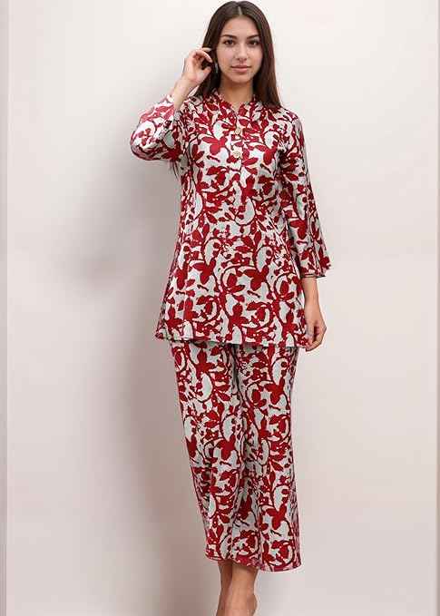 SHIENZY Stylish Printed Cotton Blend Co Ord Set for Women || Casual & Festive Indo-Western Outfit || Kurta Pant Set (1589-1595 Co Ord Set)