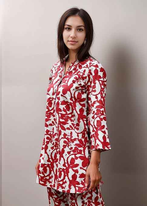 SHIENZY Stylish Printed Cotton Blend Co Ord Set for Women || Casual & Festive Indo-Western Outfit || Kurta Pant Set (1589-1595 Co Ord Set)