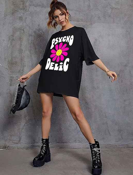 London Hills Women's Cotton Oversized Fit T-Shirt