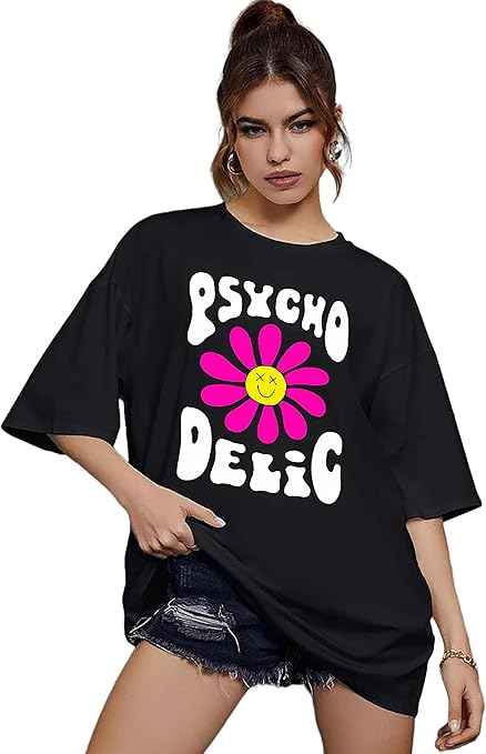 London Hills Women's Cotton Oversized Fit T-Shirt