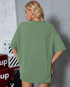 London Hills Women's Cotton Oversized Fit T-Shirt