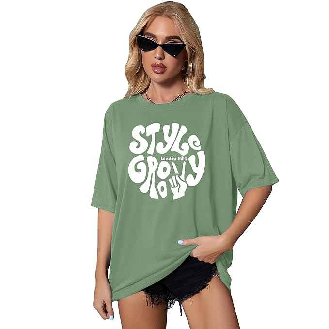 London Hills Women's Cotton Oversized Fit T-Shirt