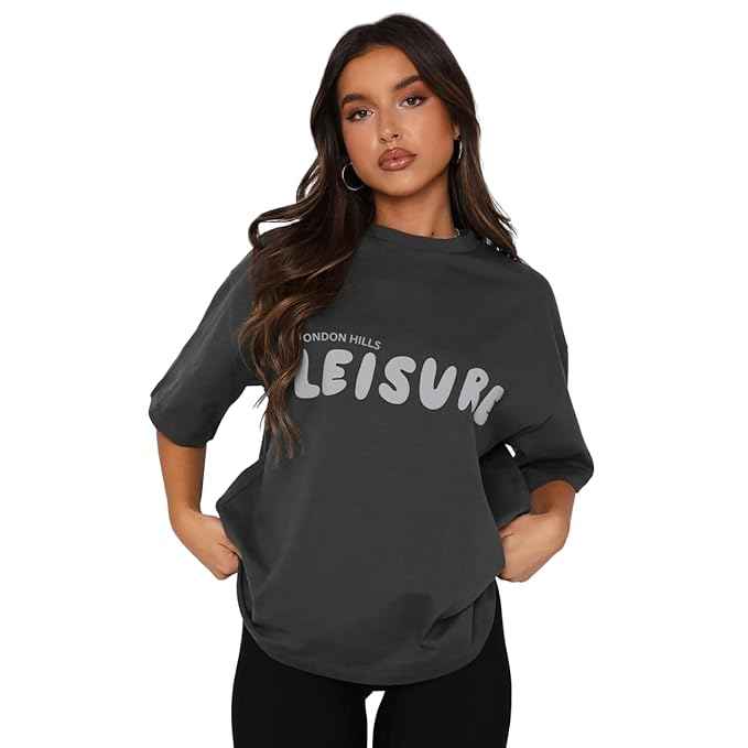 London Hills Women's Cotton Oversized Fit T-Shirt
