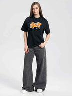 LEOTUDE Women Cottonblend Half Sleeve Oversized Regular Fit T-Shirts