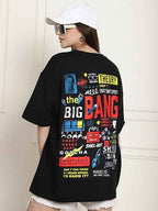 Brand: Fabflee Fabflee Pure Cotton Oversized Baggy Fit Drop Shoulder Latest Aesthetic & Cool Graphic Printed Half Sleeve Tshirt for Women |Trendy Tees |Casual Loose Korean T-Shirt