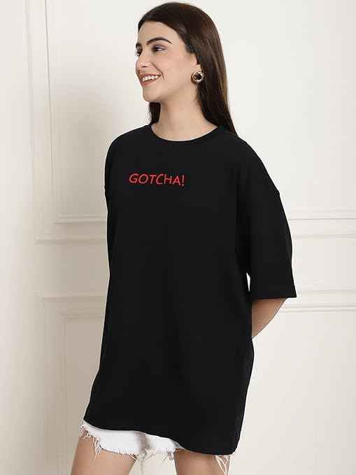 Brand: Fabflee Fabflee Pure Cotton Oversized Baggy Fit Drop Shoulder Latest Aesthetic & Cool Graphic Printed Half Sleeve Tshirt for Women |Trendy Tees |Casual Loose Korean T-Shirt