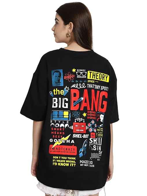 Brand: Fabflee Fabflee Pure Cotton Oversized Baggy Fit Drop Shoulder Latest Aesthetic & Cool Graphic Printed Half Sleeve Tshirt for Women |Trendy Tees |Casual Loose Korean T-Shirt