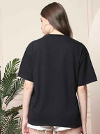 Brand: Fabflee Fabflee Pure Cotton Oversized Baggy Fit Drop Shoulder Latest Aesthetic & Cool Graphic Printed Half Sleeve Tshirt for Women |Trendy Tees |Casual Loose