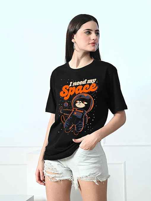LEOTUDE Women's Cotton Oversized Fit T-Shirt