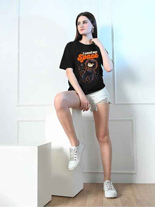 LEOTUDE Women's Cotton Oversized Fit T-Shirt