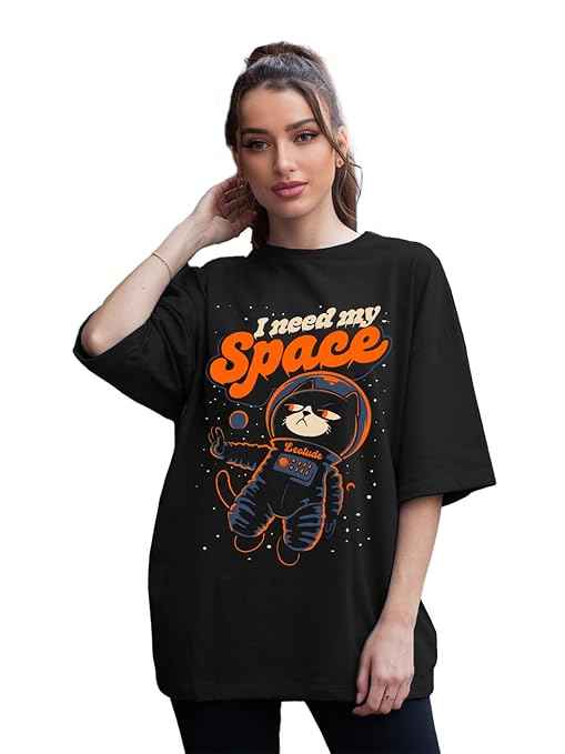 LEOTUDE Women's Cotton Oversized Fit T-Shirt