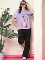 Brand: Fabflee Fabflee Pure Cotton Oversized Baggy Fit Drop Shoulder Latest Aesthetic & Cool Graphic Printed Half Sleeve Tshirt for Women |Casual Loose Korean T-Shirt