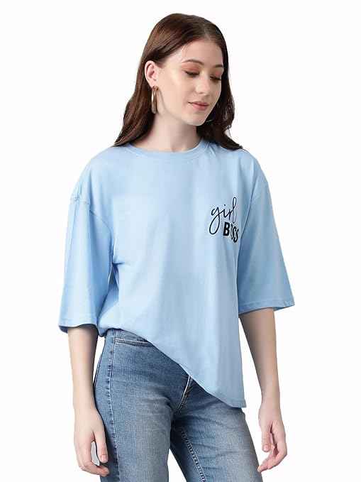 KOTTY Women’s Graphic Printed T-Shirt – Soft Cotton Blend Tee for Everyday Style