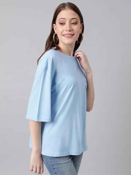 KOTTY Women’s Graphic Printed T-Shirt – Soft Cotton Blend Tee for Everyday Style