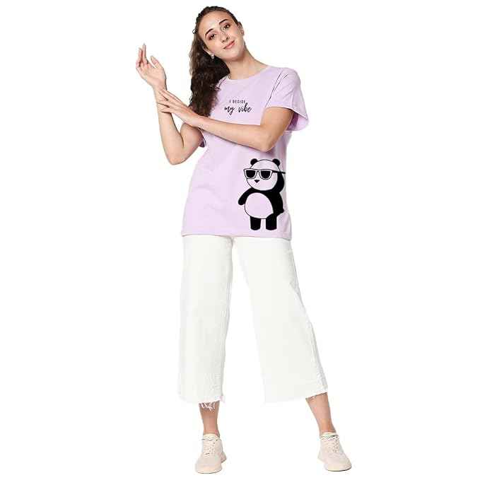 Bewakoof Women's Graphic Printed 100% Cotton T-Shirt - Boyfriend Fit, Round Neck, Half Sleeve