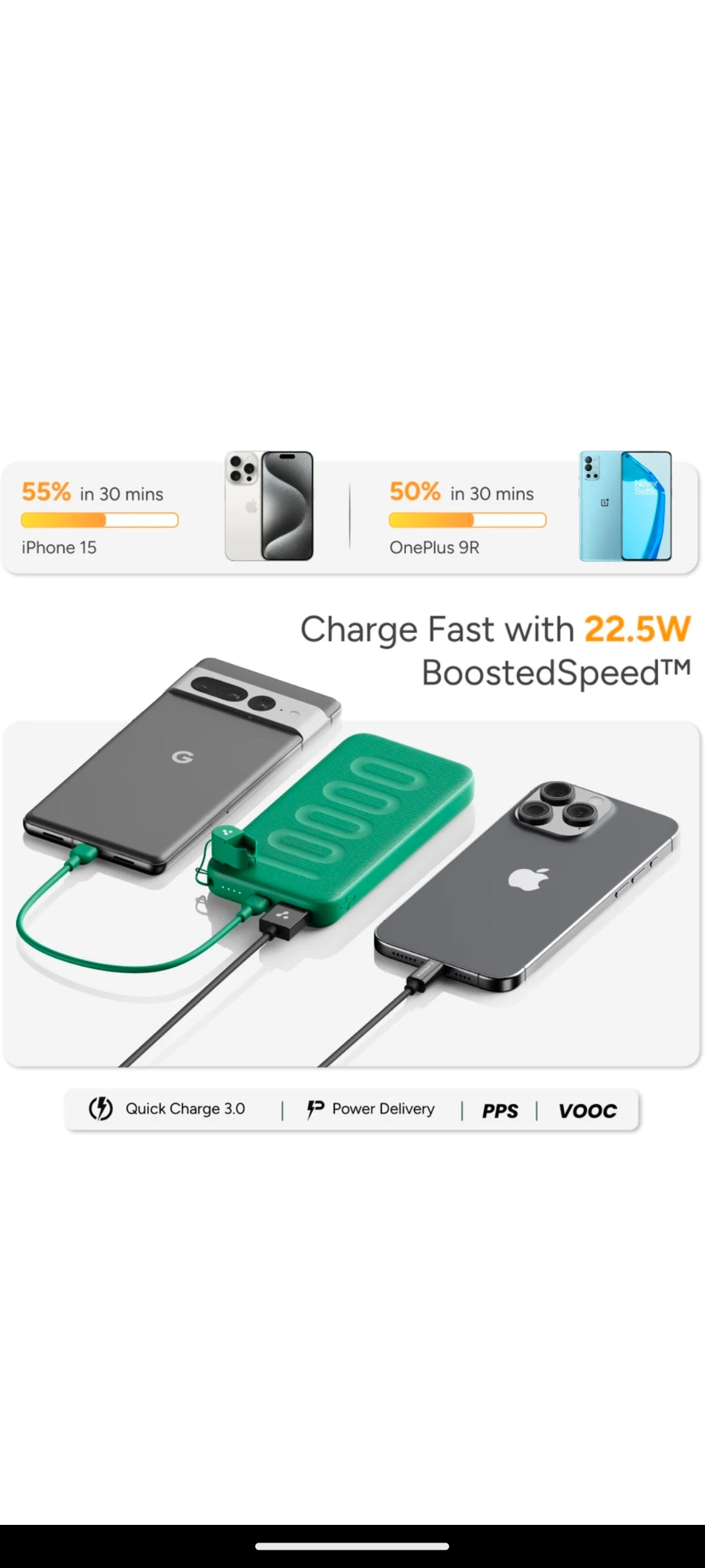 Ambrane 1000 mAh 22.5 w Power Bank