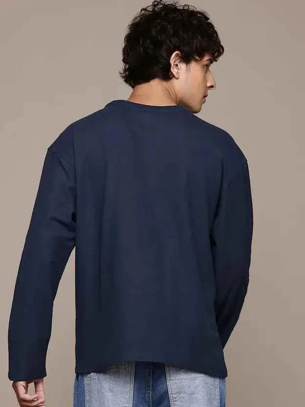Men Full Sleeve Solid Sweatshirt