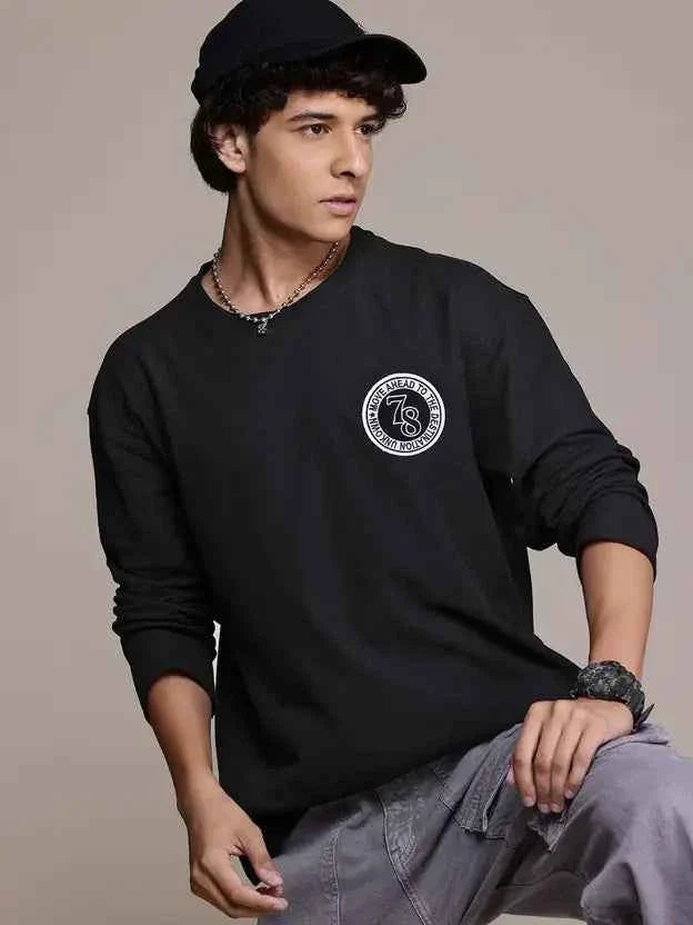 Men Full Sleeve Solid Sweatshirt