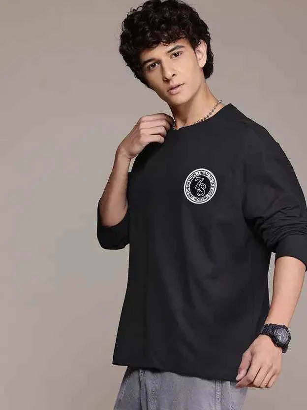 Men Full Sleeve Solid Sweatshirt