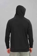 Men Full Sleeve Solid Hooded Sweatshirt