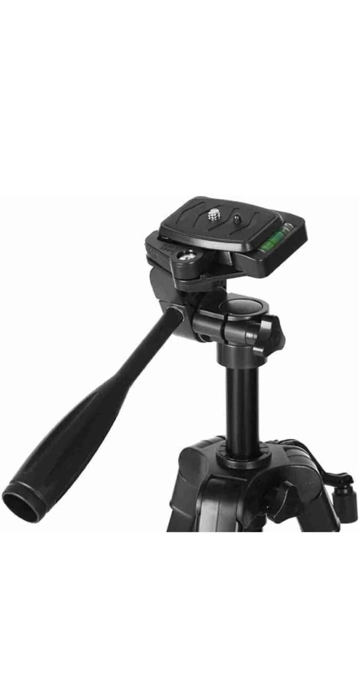 TPZ 3366 Aluminum Tripod (55-Inch) with Mic, Shutter Button & Mobile Holder - Lightweight & Versatile