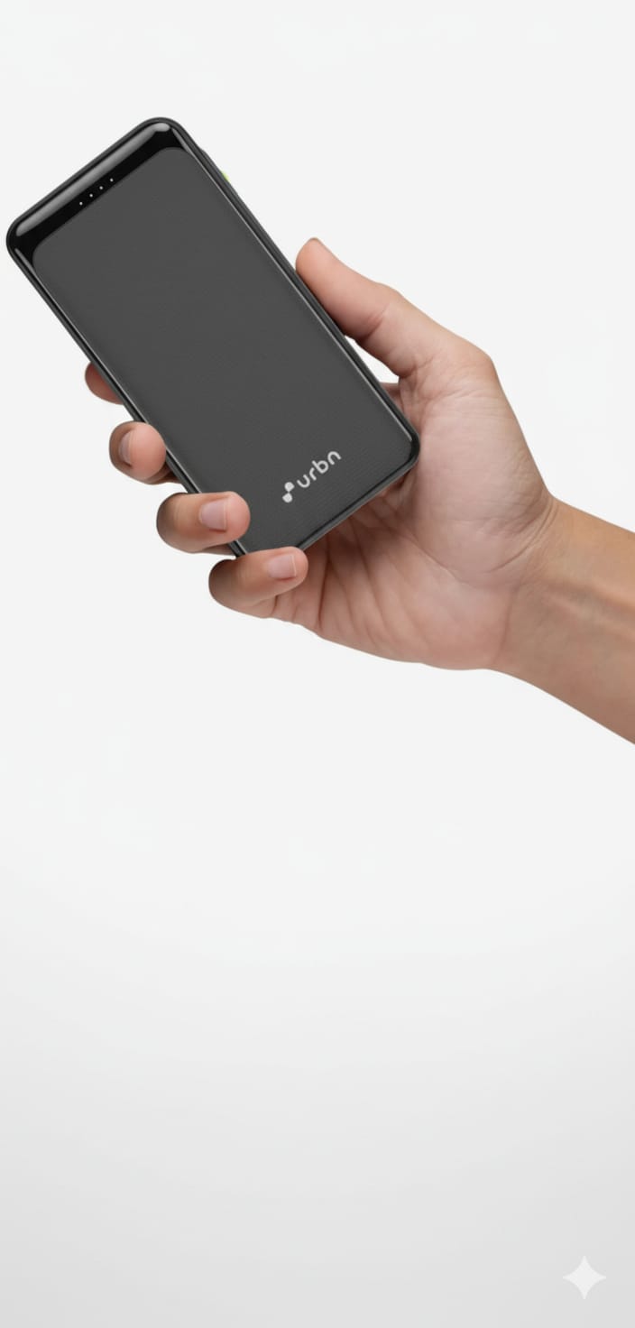 URBN 20000mAh 22.5W Fast Charging Power Bank - Ultra-Compact & Portable for Smartphones & Tablets