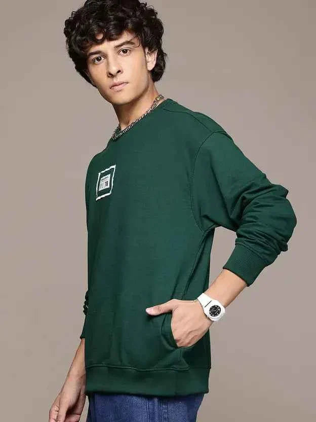 Men Full Sleeve Solid Sweatshirt