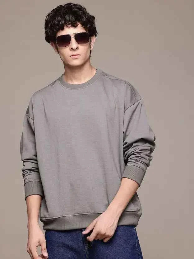 Men Full Sleeve Solid Sweatshirt