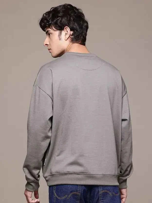Men Full Sleeve Solid Sweatshirt