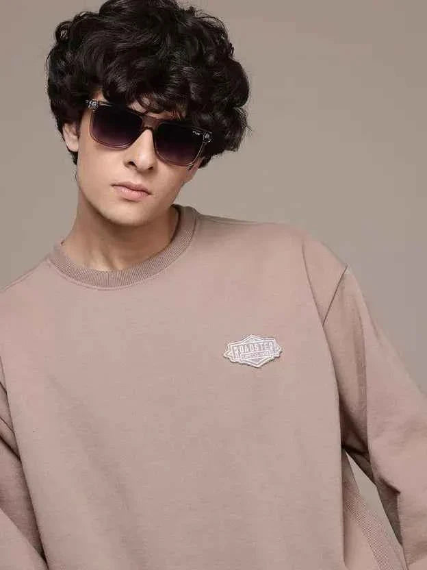 Men Full Sleeve Solid Sweatshirt