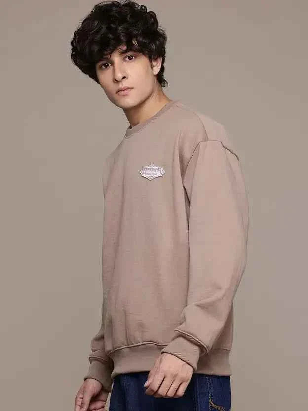Men Full Sleeve Solid Sweatshirt