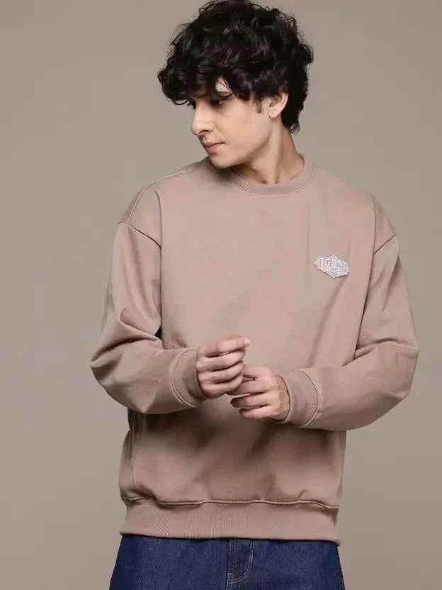 Men Full Sleeve Solid Sweatshirt